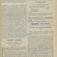 1637 - Page 1641 - Revue générale. De l'obstruction biliaire ; par M. Chiray... V. Pathologie expérimentale / VI. Traitement / Sociétés savantes. Société de chirurgie. (Séance du 25 novembre 1908). Epithélioma du sinus maxillaire. M. Quénu / Tumeur de la parotide. M. Routier / Extrophie de la vessie. M. Lejars / Formulaire. Angine granuleuse des goutteux / Chronique et nouvelles scientifiques (suite). Guerre