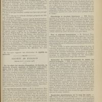 1647 - Page 1651 - Sociétés savantes. Société médicale des hôpitaux. (Séance du 27 novembre 1908). Stéarrhée et hypostéatolyse (syndrome coprologique) dans le diagnostic des affections des voies biliaires et pancréatique. M. René Gaultier / Société de biologie. (Séance du 28 novembre 1908). Sur les effets des extraits d'hypophyse, de thyroïde, de surrénale, d'ovaire, employés en injections intra-péritonéales chez le lapin (injections simples et combinées). MM. Rénon et Arthur Delille / La rage chez les jeunes chiens. M. P. Remlinger / Recherche de l'indol dans les cultures microbiennes à l'aide du furfurol. MM. J. Oscallon et A. Sicre / Chloroforme et fonctions hépatiques. MM. Doyon, Gautier et Policard / Flux et scléroses leucocytaires. M. Feuillé / Recherches de l'activité leucocytaire au moyen des levures de muguet. MM. Achard et Foix / Recherches physiologiques sur le sang des noyés. MM. Fidon, Cl. Gautier et E. Martini