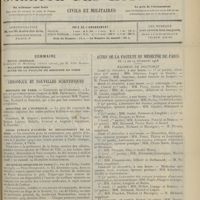 1665 - Page 1669 - Sommaire / Chronique et nouvelles scientifiques. Hôpitaux de Paris / Ministère de l'intérieur / Asiles publics d'aliénés du département de la Seine / Société de médecine de Paris / Actes de la Faculté de médecine de Paris du 14 au 19 décembre 1908. Examens de doctorat
