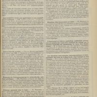 1685 - Page 1689 - Sociétés savantes. Société de biologie. (Séance du 5 décembre 1908). Détermination du pouvoir amylolytique des urines chez les individus sains et chez les diabétiques. MM. Enriquez et E. Binet / Imperméabilité rénale aux agglutinines et aux sensibilisatrices typhiques. MM. Chiray et Sartory / Lésions fines du cervelet. MM. J. Nageotte et Léon Kindberg / Diagnostic de l'échinococcose par la recherche des anticorps spécifiques. MM. Weinberg et Parne / Athérome spontané chez le lapin. M. Weinberg / Pouvoir leuco-activant des humeurs. MM. Achard et Foix / Action de la peptone sur les globulins in vivo et in vitro. MM. Achard et Aynaud / Hémolyse, flux leucocytaire et ictère. M. Feuillié / L'électrargol et l'électro-palladium, médication préventive et curative de l'infection suraiguë du cobaye par la bactérie anaérobie du rhumatisme, le virus fixe rhumatismal. M. G. Rosenthal / Les injections sous-cutanées, intra-musculaires et intraveineuses des eaux de la Bourboule chez l'animal et chez l'homme. M. C. Fleig / Action vaso-motrice comparée de divers aldéhydes sur le rein. MM. C. Fleig et Lisbone