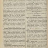 1696 - Page 1700 - Analyses. Chirurgie. Actinomycose de la peau du pied. (Leo Buerger. Amer. Journ. med. Sc...). [F. Gardner] / Sur l'emploi de filigranes de fil d'argent pour la cure de hernies considérées habituellement comme inopérables (Mac Gavin. The British med. Journ...). [M. Lance] / Thérapeutique infantile. Traitement des gastro-entérites infantiles par le régime sec. (Courtellemont. Gaz. méd. de Picardie... ; La Pediatrie pratique...). [Léon Babonneix] / Notes de thérapeutique / Articles originaux des principales publications françaises et étrangères. Archives d'électricité médicale expérimentales et cliniques / Archives de médecine et de pharmacie militaires / Archives de médecine navale / Archives générales de chirurgie