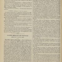 1720 - Page 1724 - Sociétés savantes. Académie des sciences. (Séance publique annuelle du 7 décembre 1908). Prix proposés pour les années 1909, 1910, 1911, 1912 / Société médicale des hôpitaux. (Séance du 11 décembre 1908). Thyroïdite aiguë et tuberculose. M. P. Lereboullet, à propos de l'observation du goïtre exophtalmique chez un tuberculeux rapportée par MM. Ramond et Bloch / Traitement de la méningite cérébro spinale suppurée. Efficacité des injections intra-rachidiennes de sérum antiméningococcique. M. Netter