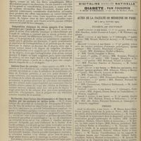1746 - Page 1750 - Sociétés savantes. Société de biologie. (Séance du 12 décembre 1908 [fin]). Les lésions des cellules nerveuses corticales dans l'intoxication tabagique expérimentale. MM. G. Guillain et A. Gy / L'adrénaline agit-elle directement sur les fibres sympathiques ? M. Lépine / Composition chimique du sérum sanguin d'un homme intoxiqué par l'oxyde de carbone. M. Patein / Lésions fines du cervelet. MM. J. Nageotte et Lévi-Kindberg / Recherche dans l'urine, des chromogènes du bleu de méthylène par les oxydants en milieu acide. M. C. Fleig / Actes de la Faculté de médecine de Paris du 4 au 9 janvier 1909. Examens de doctorat / Thèses