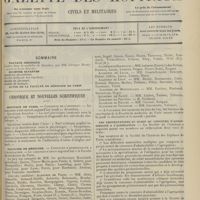 1749 - Page 1753 - Sommaire / Chronique et nouvelles scientifiques. Hôpitaux de Paris / Facultés de médecine / Les protestations au sujet du concours d'admissibilité à l'agrégation / Interdiction du phosphore blanc