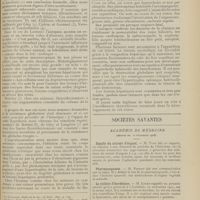 1765 - Page 1769 - L'ictère dans la maladie de Basedow ; par MM. Georges Mouriquand... et Léon Bouchut... / Sociétés savantes. Académie de médecine. (Séance du 22 décembre 1908). Emploi du nitrate d'argent. M. Yvon / Pharmacognosie. M. Perrot / Le sulfate d'hordénine. M. Léger / Election du bureau. M. Labbé