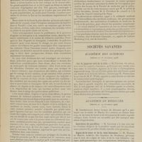 0013 - Page 7 - Intérêts professionnels. Le concours d'admissibilité à l'agrégation des Facultés de médecine / Sociétés savantes. Académie des sciences. (Séance du 28 décembre 1908). Sur le pigment vert de la bile. M. Piettre / Académie de médecine. (Séance du 29 décembre 1908). Injections de paraffine. M. Lagarde / Signe de la toux et de la voix lointaine. M. Martin du Magny