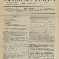 0031 - Page 25 - Sommaire / Chronique et nouvelles scientifiques. Hôpitaux de Paris / Guerre / Marine / Ministère de l'intérieur / Conseil supérieur de l'assistance publique / Statistique / Chemins de fer de Paris-Lyon-Méditerranée. (Voir la suite des Nouvelles, p. 34)