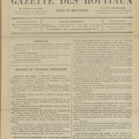 0055 - Page 49 - Sommaire / Chronique et nouvelles scientifiques. Hôpitaux de Paris / Annulation des opérations du concours d'admissibilité à l'agrégation des Facultés de médecine / Faculté de médecine de Paris