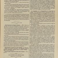 0083 - Page 77 - Sociétés savantes. Académie des sciences. (Séance du 4 janvier 1909). Lèpre et démodex. M. A. Borrel / (Séance du 11 janvier 1909). Sur l'anatomie du thymus humain. MM. Rieffel et Le Mée / Académie de médecine. (Séance du 12 janvier 1909). La fièvre typhoïde à Toulon. M. Bertrand... / La coagulation et la décoagulation du sang dans les veines. M. Chantemesse