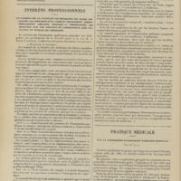 0098 - Page 92 - Sociétés savantes. Société de biologie. (Séance du 16 janvier 1909). L'opothérapie indirecte. MM. Louis Rénon et Arthur Delille / Intérêts professionnels. Le Conseil de la Faculté de médecine de Paris demande la création d'un Comité permanent essentiellement médical destiné à renseigner le Ministre sur les besoins et aspirations des Facultés et Écoles de médecine / Pratique médicale. Sur la congestion pulmonaire d'origine grippale ; par M. Duru