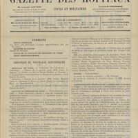 0103 - Page 97 - Sommaire / Chronique et nouvelles scientifiques. Hôpitaux de Paris / Faculté de médecine de Paris / Guerre / Marine / Administration générale de l'assistance publique à Paris. (Voir la suite des Nouvelles, p. 104)