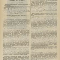 0122 - Page 116 - Sur la technique de la réduction des luxations congénitales de la hanche par la méthode non sanglante ; par MM. P. Redard et P.-V. Badin / Sociétés savantes. Académie des sciences (Séance du 18 janvier 1909) / Société médicale des hôpitaux. (Séance du 22 janvier 1909). Intoxication grave par le sous-nitrate de bismuth à l'intérieur. MM. Bensaude et Agasse-Lafont / Traitement de la filariose par l'atoxyl. M. G.-H. Lemoine... / MM. Le Gendre et Brulé : Ictères hémolytiques : l'un congénital, l'autre acquis / Adénite sporotrichosique. M. Widal, au nom de M. Josset-Moure