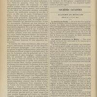 0208 - Page 202 - Sur un cas de rythmie salutatoire d'origine épileptique ; par René Cruchet... / Sociétés savantes. Académie de médecine. (Séance du 9 février 1909). La médecine des Batakz, M. Romer..., analyse de M. Kermorgant / Les médecins inspirateurs de Molière, de M. Cabanès
