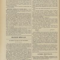 0210 - Page 204 - Sociétés savantes. Académie de médecine. (Séance du 9 février 1909). Traitement des névralgies faciale, sciatique et autres. M. Gréhant, une note de M. Ostwalt / Applications curatives de la lumière solaire. M. Hallopeau, une note de M. Artault... / Pratique médicale. Le prurit vulvaire et son traitement ; par M. Fleuriot / Livres nouveaux. Précis d'analyse chimique biologique, pathologique et clinique, par M. E. Barral... [L. Gayard]