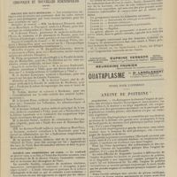 0211 - Page 205 - Livres nouveaux. Précis d'analyse chimique biologique, pathologique et clinique, par M. E. Barral... [L. Gayard] / Chronique et nouvelles scientifiques (suite). Service des eaux minérales / Société des chirurgiens de Paris / Exposition internationale de l'Est de la France / Notes pour l'internat. Angine de poitrine
