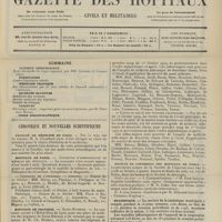 0267 - Page 261 - Sommaire / Chronique et nouvelles scientifiques. Faculté de médecine de Paris / Hôpitaux de Paris / Hôpitaux de Province / Guerre / Société de l'internat des Hôpitaux de Paris / Statistique / Nécrologie / Erratum