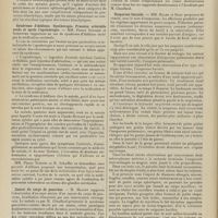 0272 - Page 266 - Sociétés savantes. Société médicale des hôpitaux. (Séance du 19 février 1909). Des rapports de certaines anémies splénomégaliques avec l'ictère hémolytique congénital. MM. A. Chauffard et Jean Troisier / Syndrome d'Addison. Opothérapie. Pression artérielle avant et après l'opothérapie. MM. Pierre Teissier et Schoeffer / Cancer du corps de pancréas. M. Malbot / Oosporose buccale. MM. Roger et Bory