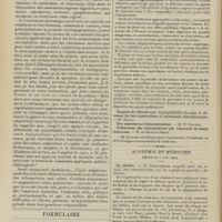 0322 - Page 316 - Faculté de médecine de Paris. Conférences d'anatomie topographique. L'anatomie utile ; par M. Rieffel. (Leçon d'ouverture, 1er mars 1909) / Formulaire. Leucoplasie buccale (Ann. de thérap. dermatol. et syphiligr.) / Sociétés savantes. Académie des sciences. (Séance du 22 février 1909). Les centres diaphylactiques. M. Pierre Bonnier / Académie de médecine. (Séance du 2 mars 1909). Le choléra. M. Chantemesse