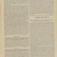 0345 - Page 339 - Analyses. Chirurgie. Dissociation des nerfs ; nouvelle méthode de traitement chirurgical de certaines affections douloureuses ou paralytiques des troncs nerveux (W. Wayne Babcock. Ann. of Surg...). [F. Gardner] / Neurologie. Statistique et considérations critiques sur la réaction de Wassermann dans le diagnostic de la syphilis nerveuse du tabes et de la paralysie générale progressive (O. Rossi. Riv. di patol. nerv. e mentale...). [L. Alquier] / Hygiène. Réaction thermochimique productrice d'aldéhyde formique. Application pratique à la désinfection en surface (M. Carteret et G. Carteret. Hyg. gén. et appl...). [L. Gayard] / Livres nouveaux. Traité de médecine, par MM. Enriquez, Laffitte, Bergé, Lamy... [H. Grenet]