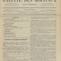 0423 - Page 417 - Sommaire / Chronique et nouvelles scientifiques. Hôpitaux de Paris / Syndicat médical de Paris S. M. P. / Physiothérapie