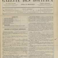 0447 - Page 441 - Sommaire / Chronique et nouvelles scientifiques. Hôpitaux de Paris / Hôpitaux de Province / Facultés de médecine / Gouvernement général de l'Algérie / Tunis / Guerre / Référendum des candidats à l'agrégation / Nécrologie