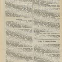 0483 - Page 477 - Analyses. Médecine. Etude de neuro-pathologie sur les radiculites (Paul. Camus. Th. de Paris, 1908 ; J.-B. Baillière, édit). [L. Babonneix] / Chirurgie. Craniotomie pour tumeur du nerf acoustique (New-York surg. Society...). [F. Gardner] / Physiologie. Etude sur la greffe des ovaires (Hugh Playfair. The Practitioner...). [M. Lance] / Notes de thérapeutique