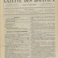 0487 - Page 481 - Sommaire / Chronique et nouvelles scientifiques. Hôpitaux de Paris / Facultés de médecine / Écoles de médecine / École supérieure de pharmacie de Paris / Asile de Cadillac / Distinctions honorifiques / Médaille des épidémies / Ministère de l'intérieur / Contre le néo-malthusianisme