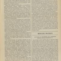 0491 - Page 485 - Le centre du réveil. Interprétation anatomo-physiologique de l'hypnotisme ; par le Docteur Bérillon... / Médecine pratique. Diagnostic et traitement de la méningite cérébro-spinale épidémique. [M. Brelet]
