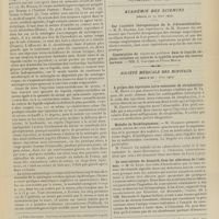 0493 - Page 487 - Médecine pratique. Diagnostic et traitement de la méningite cérébro-spinale épidémique. [M. Brelet] / Sociétés savantes. Académie des sciences. (Séance du 29 mars 1909). Sur l'activité thérapeutique de la d'Arsonvalisation. M. E. Doumer / Société médicale des hôpitaux. (Séance du 2 avril 1909). A propos des injections intraveineuses de strophantine. M. Hirtz, de M. Vaquez / Maladie de Recklinghausen. M. Oulmont / Le sous-nitrate de bismuth dans les affections de l'estomac. M. G. Lyon