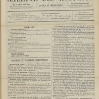 0555 - Page 549 - Sommaire / Chronique et nouvelles scientifiques. Hôpitaux de Paris / Facultés de médecine / Hôpital civil d'Alger-Mustapha / Prix Maxime Groult / Société de psychiatrie de Paris / Statistique / La maison du médecin / Conférences de pathologie expérimentale