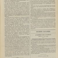 0559 - Page 553 - Une méthode nouvelle d'anesthésie par le chlorure d'éthyle ; par le Docteur Guisez / Avis / Médecine pratique. La quinine dans le traitement du pseudo-rhumatisme blennorragique / Sociétés savantes. Académie des sciences. (Séance du 5 avril 1909). Calcification des lésions tuberculeuses chez les bovidés ; leur richesse en bacilles de Koch. M. Piettre / (Séance du 13 avril 1909). L'intradermo-réaction à la tuberculine dans le traitement de la tuberculose : intradermo-tuberculinisation. M. Ch. Mantoux