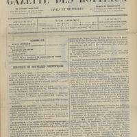 0583 - Page 577 - Sommaire / Chronique et nouvelles scientifiques. Hôpitaux de Paris / Hôpitaux de Province / Statistique / Société française d'hygiène / Clinique des maladies cutanées et syphilitiques