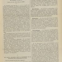 0601 - Page 595 - IIe Congrès de physiothérapie des médecins de langue française (Paris, les 13, 14 et 15 avril 1909). I. Les agents physiques dans le traitement et le diagnostic de la paralysie infantile. Mécanothérapie. M. Gunzburg... / Massage. M. Hirschberg... / Hydrothérapie. M. Libotte... / Rééducation. M. Kouindjy / Electrothérapie. M. Marquès...