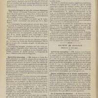0606 - Page 600 - Sociétés savantes. Société médicale des hôpitaux. (Séance du 23 avril 1909). Sporotrichose à forme mixte chez une diabétique. MM. Fernand Trémolières et Joseph du Castel / Apoplexies laryngées au cours des cirrhoses hépatiques. MM. Debove et Fernand Trémolières / Sporotricho-tuberculose. MM. Achard et Louis Ramond / Livedo coexistant avec un tabes fruste. MM. Georges Guillain et Jean Troisier / Société de biologie. (Séance du 24 avril 1909). Activité des éosinophiles. MM. Achard, Louis Ramond et Foix / Lésions encéphaliques de la tétanie expérimentale. MM. Babonneix et Harvier / Sur la digestion des albumines. M. Roger