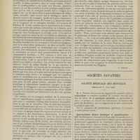 0644 - Page 638 - Hygiène sociale. La contagion familiale de la tuberculose infantile / Sociétés savantes. Société médicale des hôpitaux. (Séance du 30 avril 1909). M. A. Poncet : Tuberculose et certaines maladies du système nerveux central, du tabes, de la paralysie générale, à ce propos un travail du Docteur Anglade... / Sporotrichose faciale dermique et ganglionnaire. MM. De Beurmann, Gougerot et Laroche