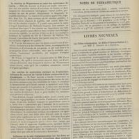 0647 - Page 641 - Sociétés savantes. Société de biologie. (Séance du 1er mai 1909). Sur l'arrêt des anticorps hydatiques au niveau du placenta. MM. Parvu et Ch. Laubry, sur le service de M. Bonnaire / La réaction de Wassermann au cours des anévrismes de l'aorte. MM. Ch. Laubry et Parvu / Les courbes de contraction statique ou d'endurance. Influence du sucre et de l'alcool à doses croissantes et iso-dynamiques. M. René Laufer / L'influence de la voie d'administration sur les doses minima mortelles de digitaline cristallisée chez quelques vertébrés. M. Maurel / Notes de thérapeutique. Posologie de la digitaline dans : grippe, pneumonie, pleurésie, rhumatisme et autres maladies infectieuses / Livres nouveaux. Les folies raisonnantes. Le délire d'interprétation, par MM. Sérieux et J. Capgras. [Paul Camus]