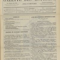 0667 - Page 661 - Sommaire / Chronique et nouvelles scientifiques. Hôpitaux de Paris / Statistique / Nécrologie / Polyclinique H. De Rothschild / Faculté de médecine de Paris / Actes de la Faculté de médecine de Paris du 17 au 22 mai 1909. Examens de doctorat