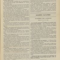 0701 - Page 695 - Fulguration et chirurgie du cancer ; par M. C. Juge... / Sociétés savantes. Académie des sciences. (Séance du 26 avril 1909). Les microbes pathogènes invisibles et les preuves physiques de leur existence. M. A. Chauveau / La respiration chez les chanteurs. M. Marage / (Séance du 3 mai 1909)