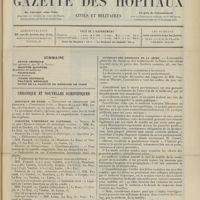 0735 - Page 729 - Sommaire / Chronique et nouvelles scientifiques. Hôpitaux de Paris / Concours d'internat de Nanterre / Distinctions honorifiques / Syndicat des médecins de la Seine