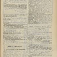 0737 - Page 731 - Chronique et nouvelles scientifiques. Syndicat des médecins de la Seine / Société de psychiatrie de Paris / Nécrologie / Hôpital Lariboisière / Cours de thérapeutique oculaire / Pratique médicale. La médication iodique par les iodorganiques / Actes de la Faculté de médecine de Paris du 31 mai au 5 juin 1909. Examens de doctorat