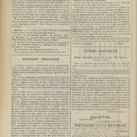 0748 - Page 742 - Sociétés savantes. Académie de médecine. (Séance du 18 mai 1909). Deux cas de septicémie gonococcique suivis de fièvre typhoïde. M. le Secrétaire général, au nom de M. Dieulafoy / Election / Ernest Besnier. [Nécrologie] / Livres nouveaux. Abrégé d'anatomie..., par MM. Poirier, Charpy, Cunéo. [Etienne Le Sourd]