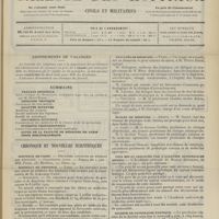 0815 - Page 809 - Abonnements de vacances / Sommaire / Chronique et nouvelles scientifiques. Hôpitaux de Paris / Hôpitaux de Province / Facultés de médecine / Écoles de médecine / Prix mis au concours par l'Académie nationale de Mexico / Société de pathologie exotique (Voir la suite des Nouvelles, p. 818)