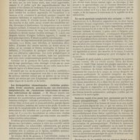0820 - Page 814 - Sociétés savantes. Société médicale des hôpitaux. (Séance du 4 juin 1909). Etude d'un cas de paralysie ascendante aiguë de Landry. MM. Georges Guillain et Jean Troisier / Les dermopathies rhumatismales : chéloïdes présternales, livedo annularis, pseudo-lipome sus-claviculaire, camptodactylie, etc., rhumatisme tuberculeux et induration tuberculeuse du sommet. M. Milian / Ostéomyélite gommeuse sporotrichosique primitive. Abcès intra-osseux du tibia (présentation de la malade et des radiographies). MM. de Beurmann, Gougerot et Vernes / Un cas de myotonie congénitale avec autopsie. MM. P. Lereboullet et A. Baudouin / Guérison rapide d'un pouls lent permanent par le traitement antisyphilitique. MM. F. Ramond et Lévy-Bruhl / Traitement de la syphilis par un nouveau dérivé arsenical. MM. Balzer et Mouneyrat