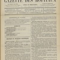 0827 - Page 821 - Abonnements de vacances / Sommaire / Chronique et nouvelles scientifiques. Hôpitaux de Paris / L'interdiction du biberon à tube au sénat / Centenaire d'Amédée Bonnet / Médecine opératoire spéciale