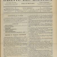 0839 - Page 833 - Abonnements de vacances / Sommaire / Chronique et nouvelles scientifiques. Hôpitaux de Paris / Facultés de médecine / Écoles de médecine / Ministère de l'intérieur / Médaille des épidémies / Société internationale de la tuberculose / Prix de la Société de médecine de Bordeaux