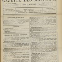 0855 - Page 849 - Abonnements de vacances / Sommaire / Chronique et nouvelles scientifiques. Hôpitaux de Paris / Hôpitaux de Province / École supérieure de pharmacie de Paris / Médecin de l'assistance médicale / Guerre / Préfecture de la Seine / Hôpital Saint-Joseph / Société de psychiatrie / Nécrologie / Chemins de fer de Paris-Lyon-Méditerranée