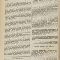 0900 - Page 894 - Tarsalgie des accouchées ; par MM. Gautiez et Tissier / Formulaire. Lavement désaltérant / Sociétés savantes. Académie des sciences. (Séance du 14 juin 1909). L'arythmie cardiaque et la d'Arsonvalisation. MM. E. Doumer et G. Lemoine / Du traitement de la claudication intermittente et de la gangrène des extrémités inférieures par la d'Arsonvalisation. M. Moutier / Société médicale des hôpitaux. (Séance du 18 juin 1909). Sporotrichose de de Beurmann. M. Stein..., présenté par M. de Beurmann / Recherche sur deux cas de lèpre. MM. de Beurmann, Vaucher et Guy Laroche