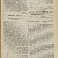 0915 - Page 909 - Analyses. Chirurgie. Une méthode simple de transfusion du sang sans canule. (John A. Hartwell. Journ. amer. med. Assoc...). [F. Gardner] / Pratique médicale. Les erreurs dans l'antisepsie ; par M. Bauchet / Notes pour l'internat. Cirrhose biliaire hypertrophique de Hanot