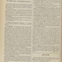 0956 - Page 950 - Notes pour l'internat. Symptômes des tumeurs cérébrales. (A suivre) / Avis