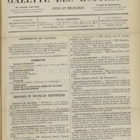 0971 - Page 965 - Abonnements de vacances / Sommaire / Chronique et nouvelles scientifiques. Hôpitaux de Province / Faculté de médecine de Paris / Facultés de médecine / Ministère de l'intérieur / Centenaire de l'École de médecine de Nantes / Cinquantenaire de la Société d'anthropologie de Paris / Nécrologie / Guerre